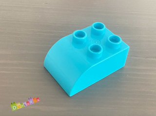 Lego Duplo Kostka 2x3 zaoblená tyrkysová