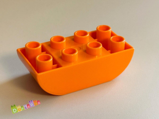 Lego Duplo Kostka 2x4 oranžová zaoblená obrácená