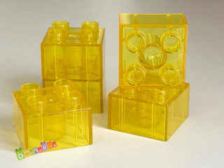 Lego Duplo - Kostka průhledná žlutá 2x2