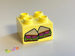 Lego Duplo - Kostka s potiskem - toast / sendvič