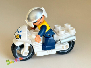 Lego Duplo - Policista + Policejní motorka bílá