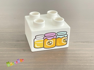 Lego Duplo - Kostka s potiskem - med