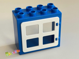 Lego Duplo okno modré s bílou okenicí