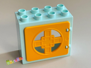 Lego Duplo okno světle modré s okenicí