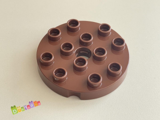 Lego Duplo - deska kulatá / kruhová podložka NOVÁ - 4x4 hnědá