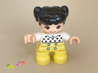 Lego Duplo Dítě -  holčička černovlasá holčička / žluté kalhoty