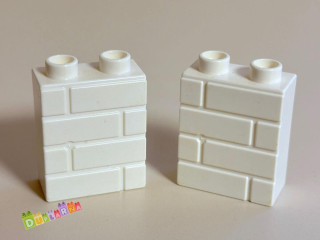 Lego Duplo - Kostka vysoká bílá - zeď