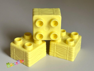 Lego Duplo - Kostka SENO / kostky 2x2 světle žlutá / Sláma
