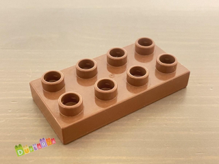 Lego Duplo Kostka 2x4 placatá tmavě hnědá