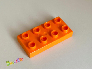 Lego Duplo Kostka 2x4 placatá oranžová