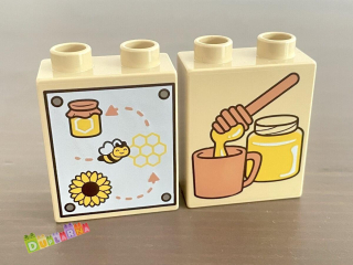 Lego Duplo - Kostka s potiskem - med a včelka