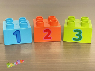 Lego Duplo Kostky s čísly, čísla 1-3
