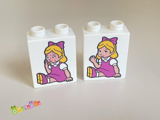 Lego Duplo - Kostka s potiskem - holčička