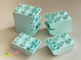 Lego Duplo Kostka 2x3 zaoblená obrácená světle modrá