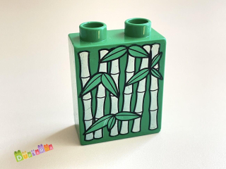 Lego Duplo - Kostka zelená s potiskem - bambus
