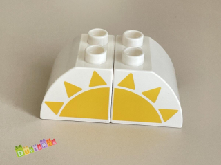 Lego Duplo Kostka zaoblená slunce bílá