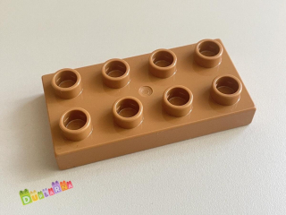 Lego Duplo Kostka 2x4 placatá hnědá - nová