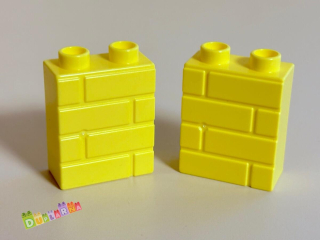 Lego Duplo - Kostka vysoká světle žlutá - zeď
