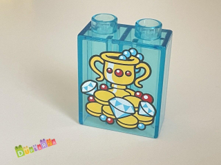 Lego Duplo - Kostka průhledná s potiskem - poklad