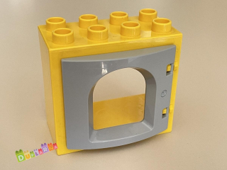 Lego Duplo okno žluté / šedá dvířka