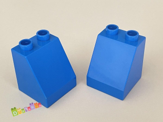 Lego Duplo Kostka 2x2x2 zkosená modrá vysoká