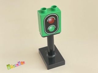 Lego Duplo Dopravní značka - Semafor pro vlak zelený