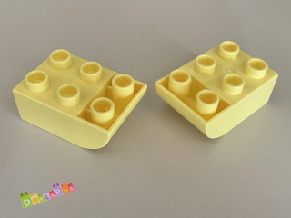 Lego Duplo Kostka 2x3 zaoblená obrácená světle žlutá