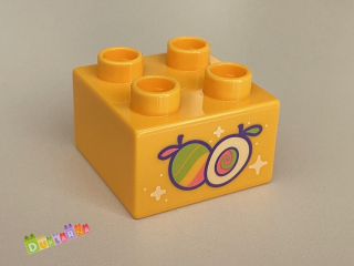 Lego Duplo - Kostka s potiskem - mango