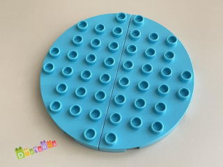Lego Duplo Podložka 4x8 kulatá zaoblená tyrkysová