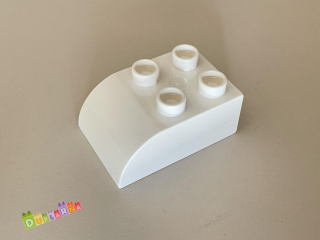 Lego Duplo Kostka 2x3 zaoblená bílá 