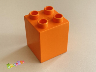 Lego Duplo - Kostka / kostky 2x2x2 oranžová