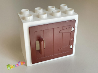 Lego Duplo okno bílé / hnědá výplň