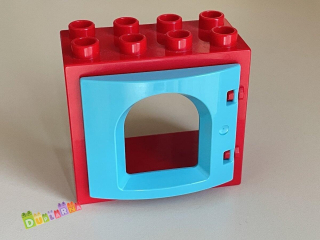 Lego Duplo okno červené / tyrkysová výplň 