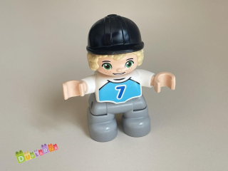 Lego Duplo Dítě - kluk s jezdeckou helmou