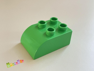 Lego Duplo Kostka 2x3 zaoblená zelená