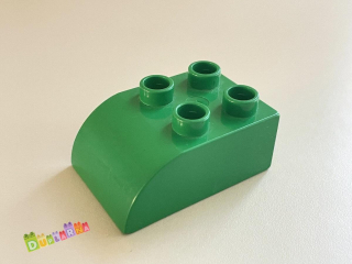 Lego Duplo Kostka 2x3 zaoblená tmavě zelená