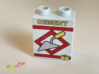 Lego Duplo - Kostka s potiskem - cement