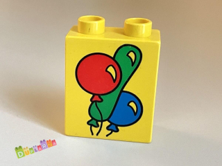 Lego Duplo - Kostka žlutá s potiskem - balónky