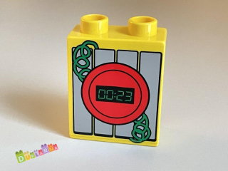 Lego Duplo - Kostka žlutá s potiskem - časovaná bomba