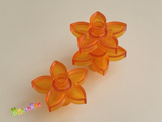 Lego Duplo Kytka / Kytička průhledná oranžová