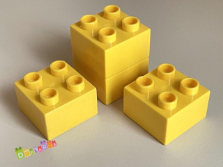 Lego Duplo - Kostka / kostky 2x2 žlutá