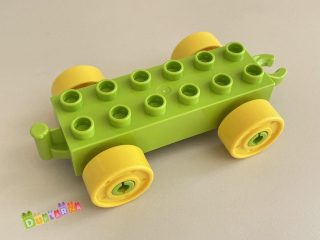 Lego Duplo vláček - podvozek limetkový žlutá kola