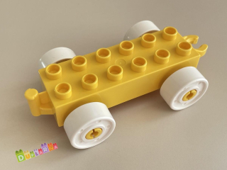 Lego Duplo vláček - podvozek žlutý bílá kola