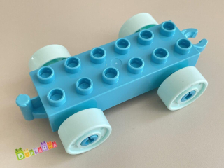 Lego Duplo vláček - podvozek světle modrý modrá kola