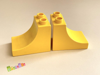 Lego Duplo Kostka 2x4 zkosená žlutá