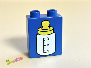 Lego Duplo - Kostka modrá s potiskem - lahev