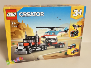 Lego Creator 31146 - Náklaďák s plochou korbou a helikoptéra