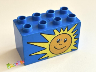 Lego Duplo - Kostka 2x4x2 s potiskem - slunce