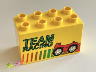 Lego Duplo - Kostka 2x4x2 s potiskem - TEAM RACING