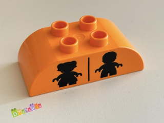 Lego Duplo - Kostka 2x4 s potiskem - kluk a holka (WC)